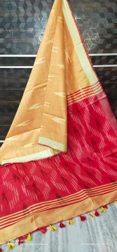 MAAZ HANDLOOM 650 Gram COTTON IKKAT SAREE, Occasion : Wedding