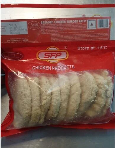 Chicken Burger Patty, For Restaurant, Packaging Type : Packet