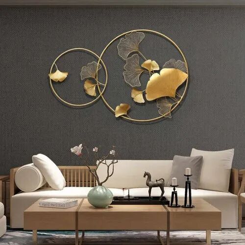 Creatick Impex Metal Ginkgo Wall Art