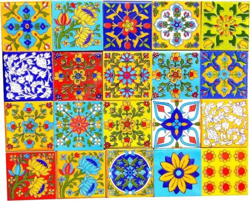 Multicoloured Polished Mosaic Tile, For Bathroom, Size : Customised