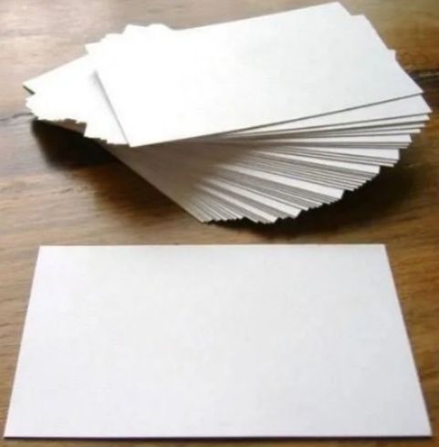 Rectangular White Paper Plain Visiting Card