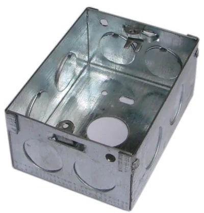 Grey Rectangular Mild Steel Polished 5X3 Modular Box, For Electronics Use, Pattern : Plain