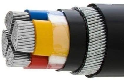 Black XLPE A2XFY3.5C300 Aluminium Armoured Cable, For Industrial, Voltage : 1100 V