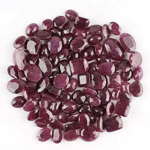 Natural Ruby Brilliant Cut Stones, Color : Red