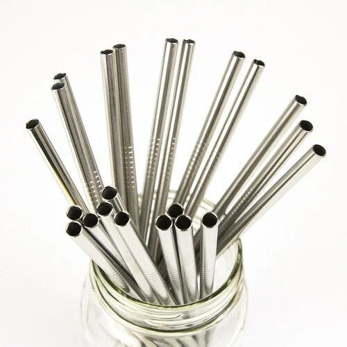 Stainless Steel Straws, For Home, Color : Silver