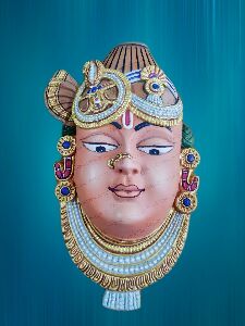 Fiberglass Shree Nath Ji Face Mural, For Home Decor