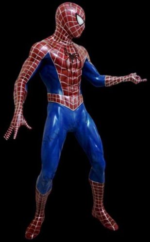 Black Polished FRP Fiberglass Spiderman Statue, Feature : High Quality