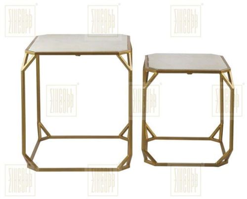Zincopp Nesting Table Set Of 2, For Restaurant, Office, Hotel, Home, Pattern : Plain