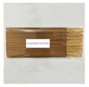 Brown Bamboo Lavender & Rose Incense Sticks, For Aromatic, Packaging Type : Carton