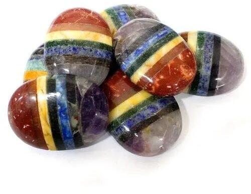 Gemstone Chakra Crystal Palm Stone, Size : 40 Mm