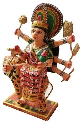 Wooden Durga Maa Statue