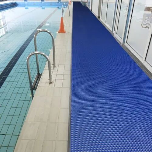 Plain PVC Swimming Pool Floor Mat, Color : Blue