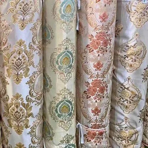 Printed Polyester+Cotton Polyester Curtain Fabric, Width : 48 Inch