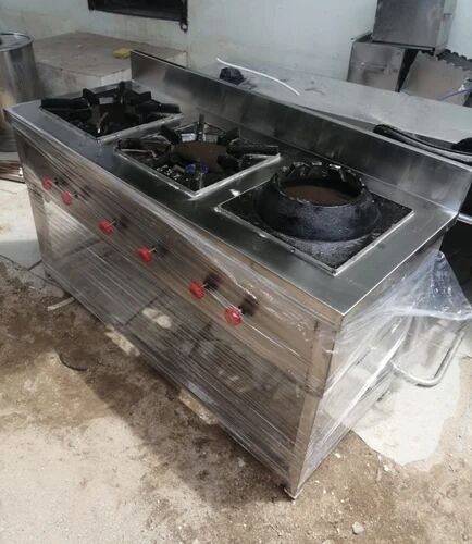 Three Burner Range, For Commercial, Control Type : Knob