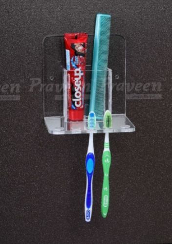 Plain Acrylic Toothbrush Holder, Color : Tranc