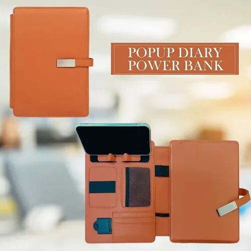 Popup Diary Power Bank, Color : Brown