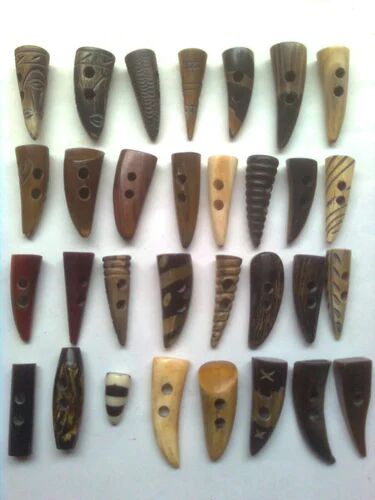 Plain Garment Toggle Button, Color : Natural