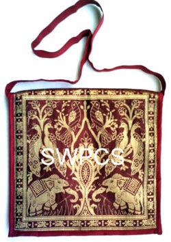 Ladies Silk Handbag, Size : 12x14