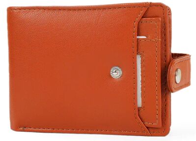 Polished Men's Leather Wallet, For Keeping, ID Proof, Gifting, Credit Card, Cash, Personal Use