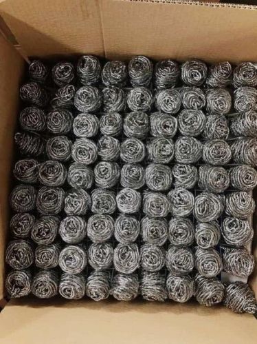 Round Grade 430 Stainless Steel Scrubber, Packaging Type : Loose