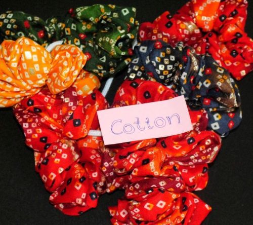 Cotton Printed Hair Scrunchies, Color : Multicolor