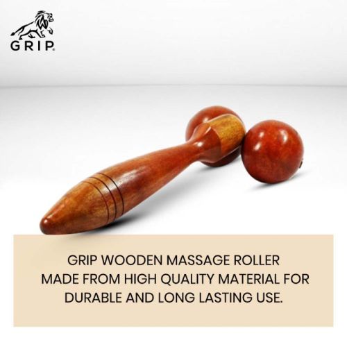 Grip Wooden Massage Roller Small
