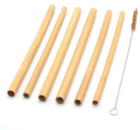 Bamboo Straw Set With Cleaning Straw