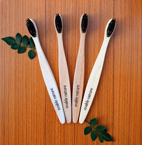 C Curve Neem Wood Toothbrush, Packaging Size : Box