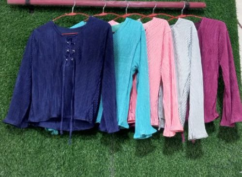 Ladies Wrinkled Satin Top, Occasion : Party Wear