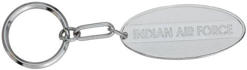 Chrome Printed Mild Steel Indian Airforce Keychain, Packaging Type : Polybag, Polybag