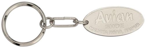 Chrome Printed Mild Steel Nickel Keychain, Packaging Type : Polybag, Polybag
