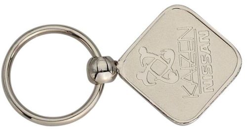 Chrome Printed Mild Steel Brass Screw Keychain, Shape : Square