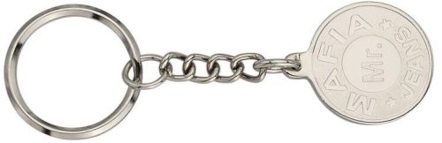 Nickel Printed Mild Steel Mafia Jeans Keychain, Packaging Type : Polybag