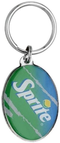 Chrome Printed Mild Steel Trendy Laminated Keychain, Shape : Oval