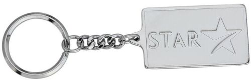 Polished Printed Star Mild Steel Keychain, Packaging Type : Polybag