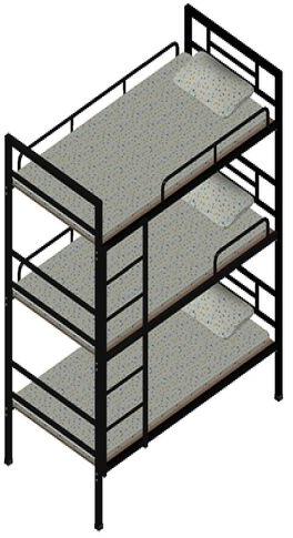 Rectangular Stainless Steel Hostel And Dormitory Bed