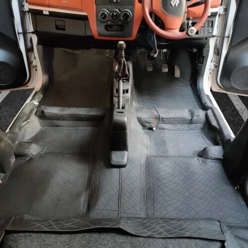 PU Leather Car Mat, Color : Black