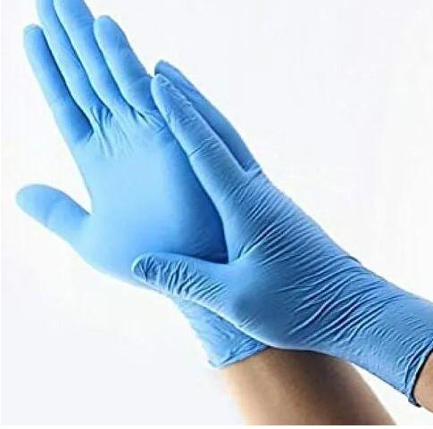 Plain Latex Surgical Gloves, Color : Blue