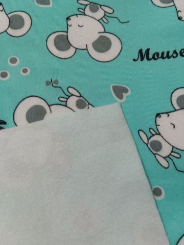 Polyester Nursery Print Bonded Fabric, For Garments, Jacket Coat Making, Kids Wear, Capacity : 5000kg