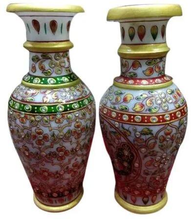 Marble Flower Pot, Color : Multicolor