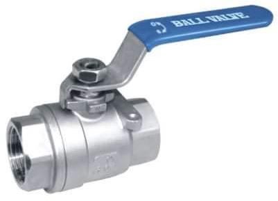 Single Piece Design 2 Way Ball Valve Screwed End