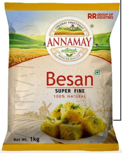 Yellow 1 Kg Super Fine Besan, For Cooking, Packaging Type : Plastic Packet