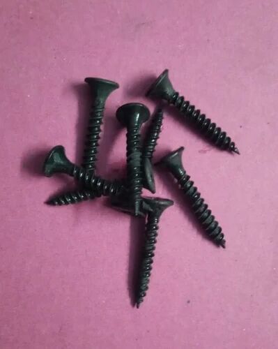 Black Round Stainless Steel Chipboard Screw, Length : 60 Mm