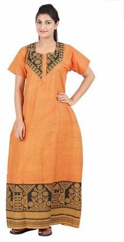 Printed Ladies Cotton Nighty, Size : M