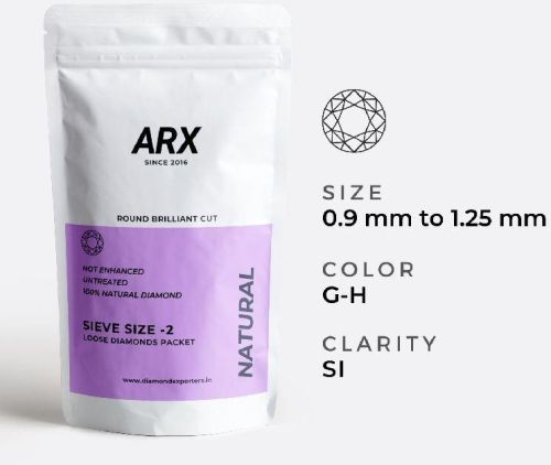 Sieve Size -2 G-H Color SI Clarity Natural Loose Diamond