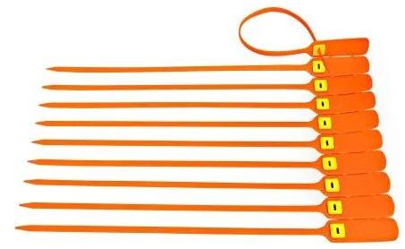 Plastic Security Seal With SS Lock, Color : Orange