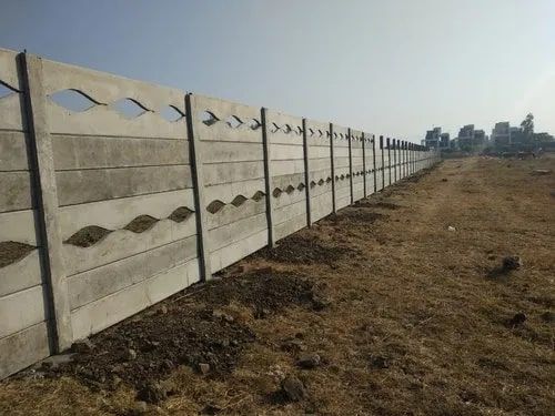 Prefab Cement Compound Wall, Color : Grey