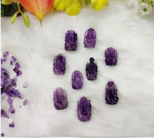 Amethyst Ganesha Idol, Color : Purple