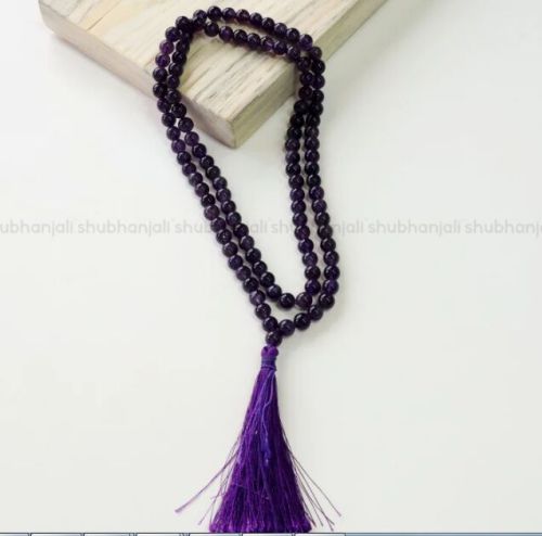 Amethyst Jaap Mala, Color : Purple