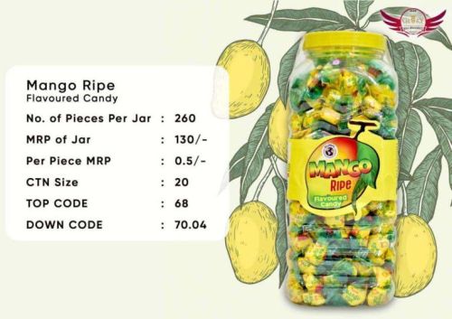 Global Solid Mango Ripe Flavoured Candies, Taste : Sweet